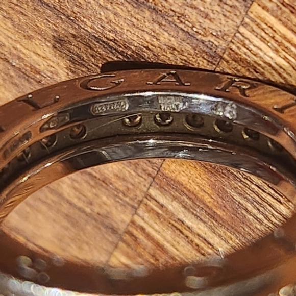 Bvlgari 18k White Gold Diamond Ring designer size 48. Size 4.25 - Picture 3 of 7